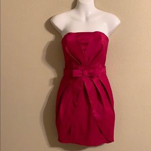NWT Cache hot pink strapless dress size 8